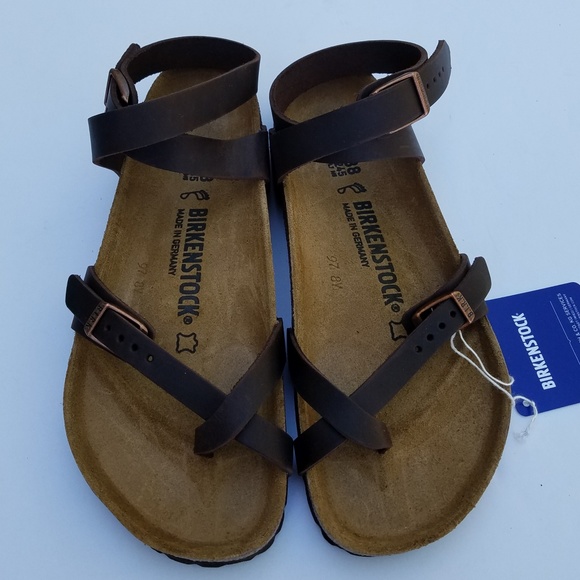 New Birkenstock Yara Habana Leather Sandals - Picture 2 of 7
